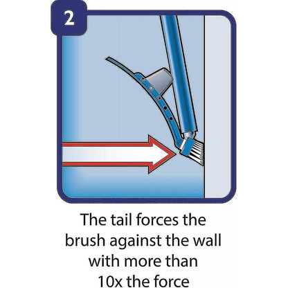 Wandbeckenbürste mit Flügel 46cm - Wall Whale - Pool & Teich