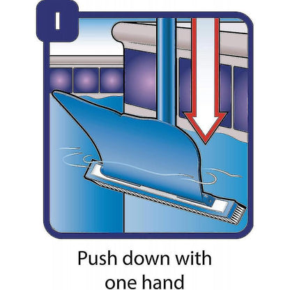 Wandbeckenbürste mit Flügel 46cm - Wall Whale - Pool & Teich