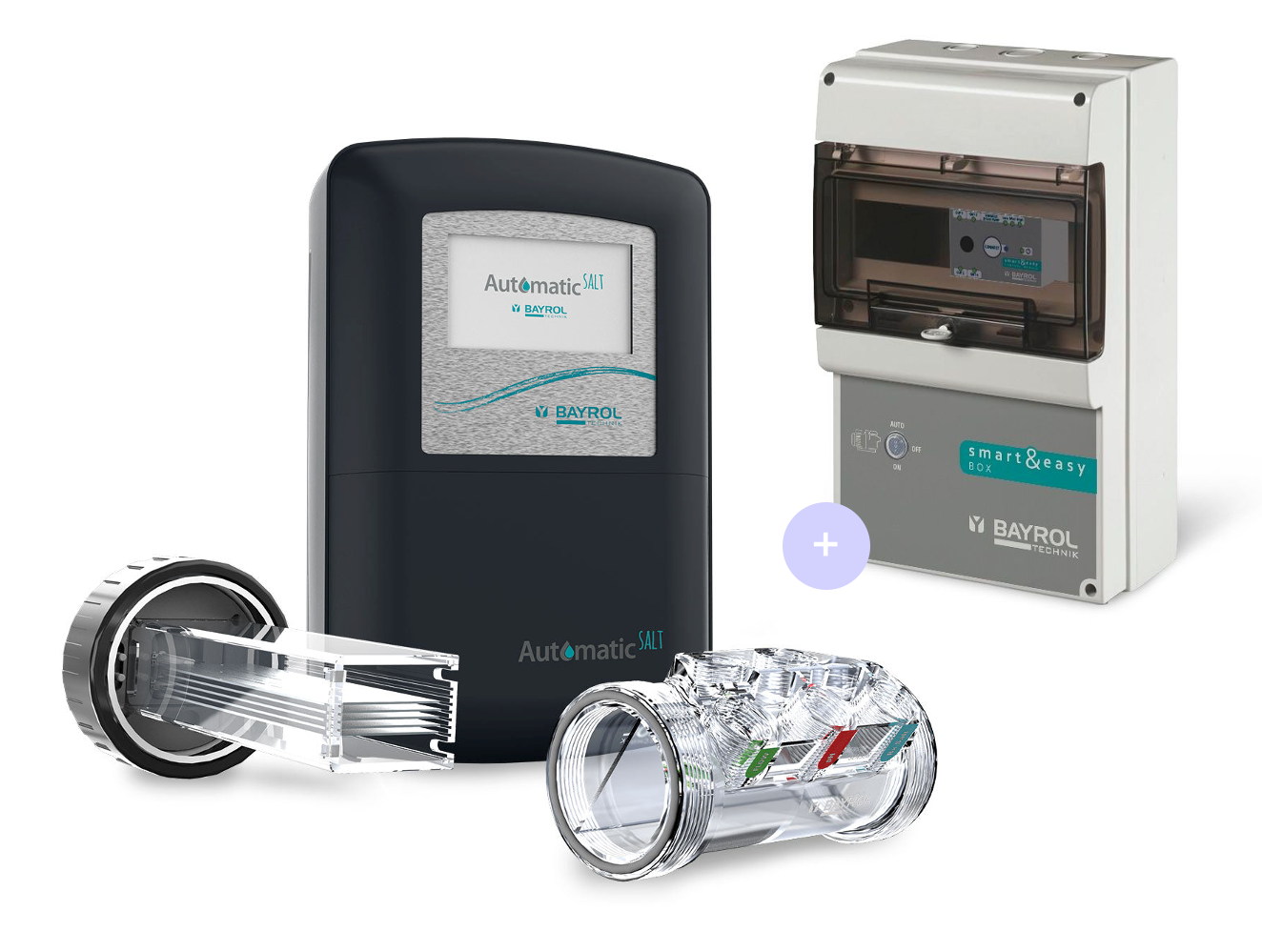 BAYROL Automatic Salt AS5, AS7 Set with pH and Rx measurement, WIFI