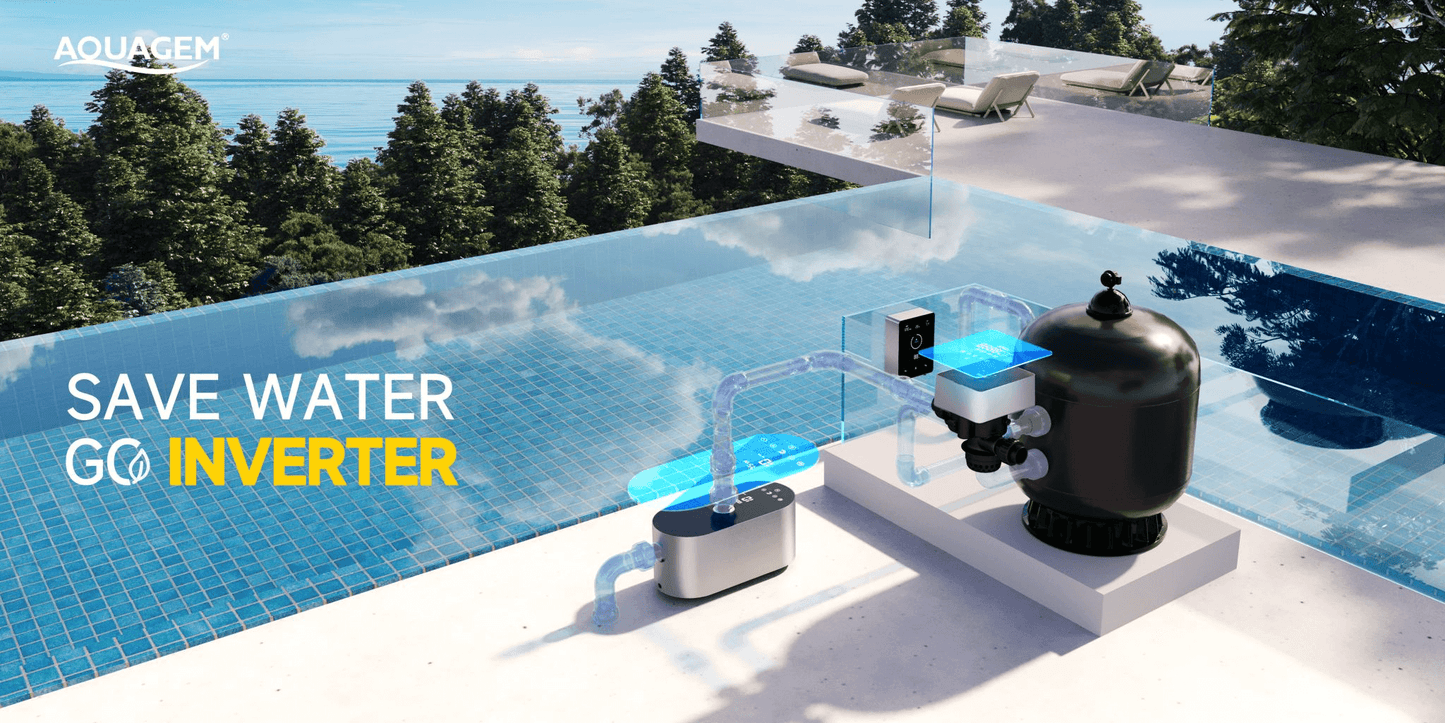 BWT Caldera set of fiberglass pool sand filter systems with pump