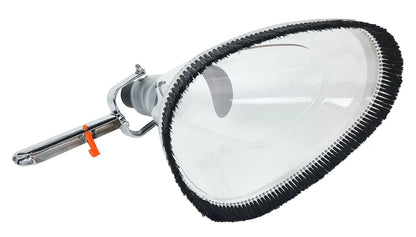 Transparent gravel vacuum, gravel bell, suction funnel for gravel surfaces