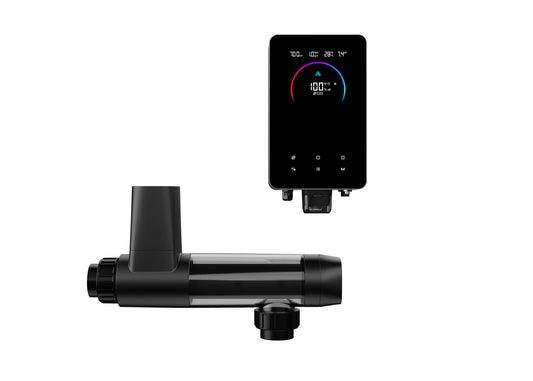 BWT Caldera set of fiberglass pool sand filter systems with pump