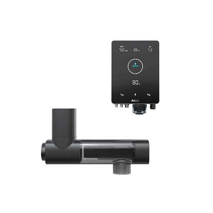 BWT Caldera set of fiberglass pool sand filter systems with pump