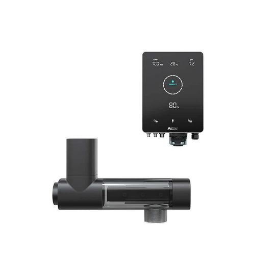 BWT Caldera set of fiberglass pool sand filter systems with pump