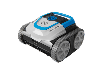 Hayward iPower Shark Poolreinigungsroboter für Schwimmbecken bis 50m², akkubetrieben, grau/blau - Pool & Teich