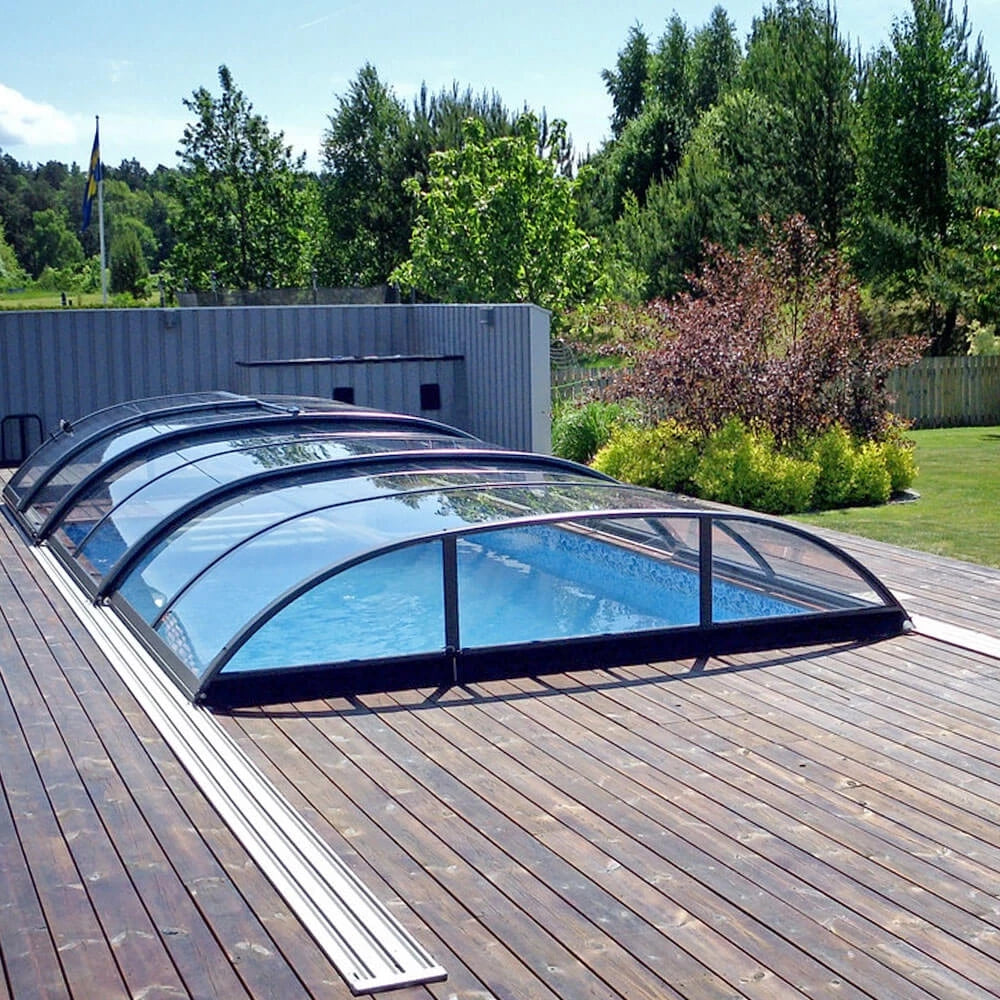Poolüberdachung Alukov Azure Flat Compact - Pool & Teich