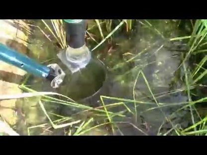Transparent gravel vacuum, gravel bell, suction funnel for gravel surfaces